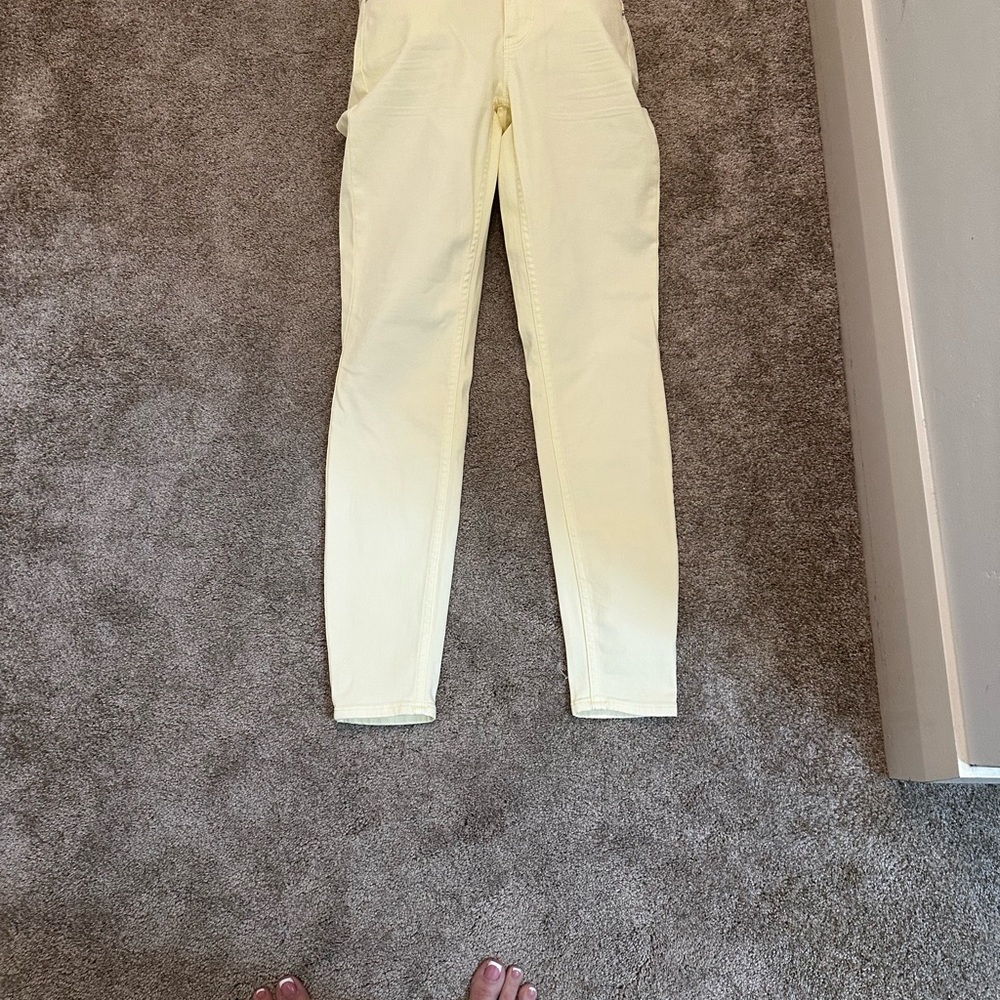 White House Black Market Yellow Skinny Jeans